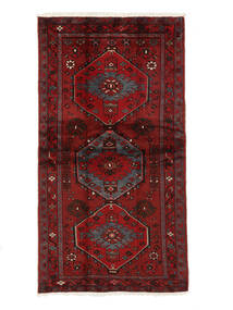 Hamadan Rug Rug 109X203 Black/Dark Red (Wool, Persia/Iran)