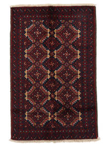 82X128 Baluch Rug Oriental Black/Dark Red (Wool, Persia/Iran)