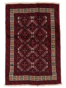 82X120 Baluch Rug Oriental Black/Dark Red (Wool, Persia/Iran)