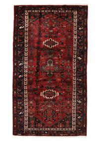 107X189 Hamadan Rug Oriental Black/Dark Red (Wool, Persia/Iran)
