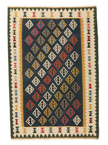  Kilim Fars Rug 204X300 Authentic
 Oriental Handwoven Black/Brown (Wool, )