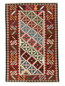 197X306 Kilim Fars Rug Rug Authentic
 Oriental Handwoven Dark Red/Black (Wool, Persia/Iran)