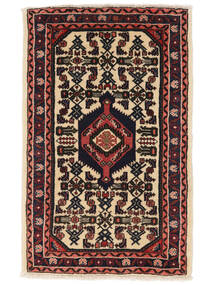 58X91 Asadabad Rug Rug Oriental Black/Dark Red (Wool, Persia/Iran)