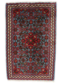 62X96 Hosseinabad Rug Rug Authentic
 Oriental Handknotted Black/Dark Red (Wool, Persia/Iran)