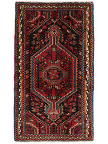  Persian Hamadan Rug 57X100 Black/Dark Red 