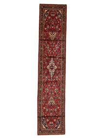 89X427 Hamadan Rug Rug Oriental Runner
 Dark Red/Black (Wool, Persia/Iran)