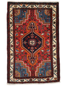 Hamadan Rug Rug 62X96 Black/Dark Red (Wool, Persia/Iran)