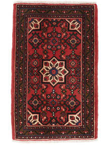  60X94 Hosseinabad Rug Black/Dark Red Persia/Iran 