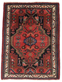  65X87 Hamadan Rug Black/Dark Red Persia/Iran 