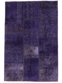 Patchwork Rug Rug 105X158 Black/Dark Purple (Wool, Persia/Iran)