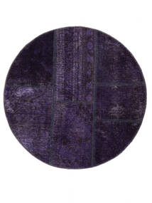  Persian Patchwork - Persien/Iran Rug Ø 100 Round Black/Dark Purple (Wool, Persia/Iran)