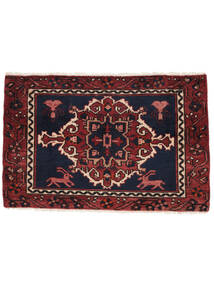  Hamadan Rug 60X93 Persian Wool Black/Dark Red Small 