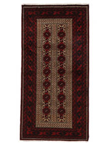  Persian Baluch Rug 100X198 Black/Brown 