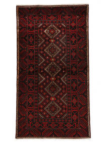  Baluch Rug 112X206 Authentic Oriental Handknotted Black/Dark Red (Wool, )