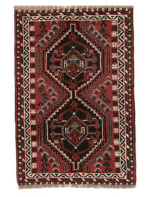  Shiraz Rug 80X118 Authentic Oriental Handknotted Black/Dark Red (Wool, )