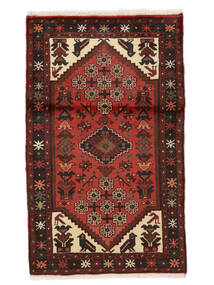 Hamadan Rug Rug 73X120 Black/Dark Red (Wool, Persia/Iran)