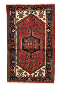  Persian Hamadan Rug Rug 73X120 Black/Dark Red (Wool, Persia/Iran)