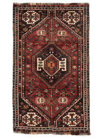 79X128 Shiraz Rug Rug Authentic
 Oriental Handknotted Black/Dark Red (Wool, Persia/Iran)
