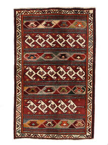 72X118 Qashqai Rug Rug Authentic
 Oriental Handknotted Black/Dark Red (Wool, Persia/Iran)