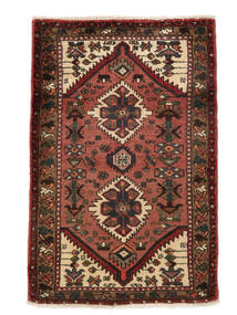  Hamadan Rug 78X118 Persian Wool Rug Black/Dark Red Small Rug 