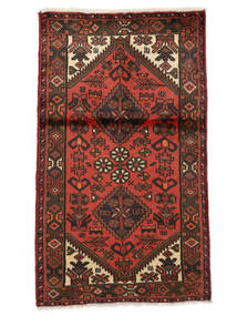  Oriental Hamadan Rug Rug 75X127 Black/Dark Red (Wool, Persia/Iran)