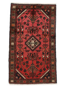 Persian Hamadan Rug Rug 81X138 Black/Dark Red (Wool, Persia/Iran)