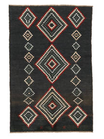 118X177 Moroccan Berber - Afghanistan Rug Modern Black/Dark Yellow (Wool, Afghanistan)