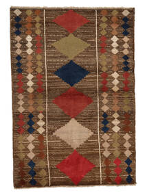  Moroccan Berber - Afghanistan 95X137 Wool Rug Brown/Black Small Rug 