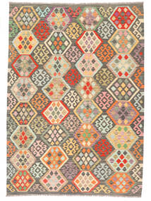 182X254 Kilim Afghan Old Style Rug Rug Authentic
 Oriental Handwoven Brown/Yellow (Wool, Afghanistan)