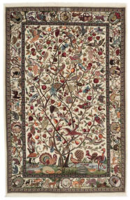 142X210 Isfahan Sherkat Farsh Rug Rug Oriental Brown/Black ( Persia/Iran)