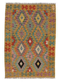  Oriental Kilim Afghan Old Style Rug 107X153 Brown/Dark Red (Wool, Afghanistan)