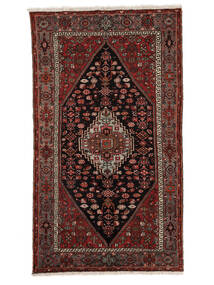  Persian Hamadan Rug Rug 125X220 Black/Dark Red (Wool, Persia/Iran)