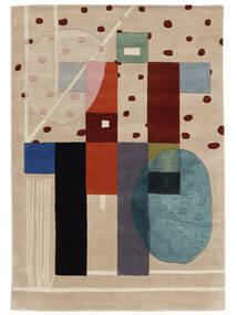 People Of Constructivism 250X350 Large Beige/Multicolor Wool Rug 