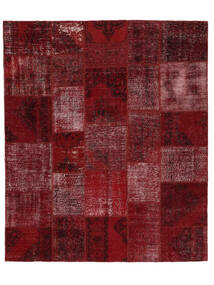  Patchwork - Turkiet 252X305 Vintage Wool Rug Dark Red/Black Large Rug 