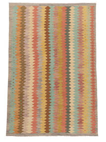 Kilim Afghan Old Style Rug 196X292 Brown/Orange (Wool, Afghanistan)