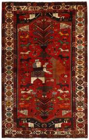  Kashghai Old Pictorial Rug 164X253 Wool Black/Dark Red 
