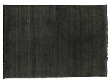 Handloom fringes Rug - Black / Grey