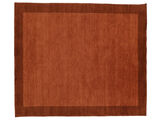 Handloom Frame Rug - Rust red