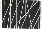 Cross Lines Rug - Black / Off white